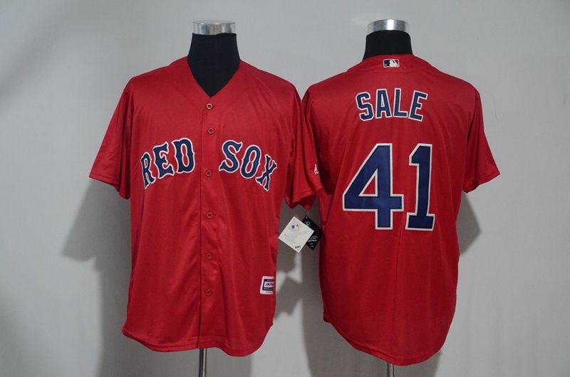 Men Boston Red Sox #41 Chris Sale Red Game MLB Jerseys->->MLB Jersey